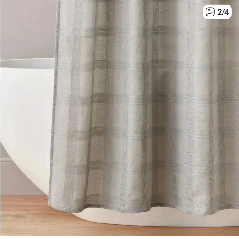 Hearth & Hand Textured Gray Shower Curtain